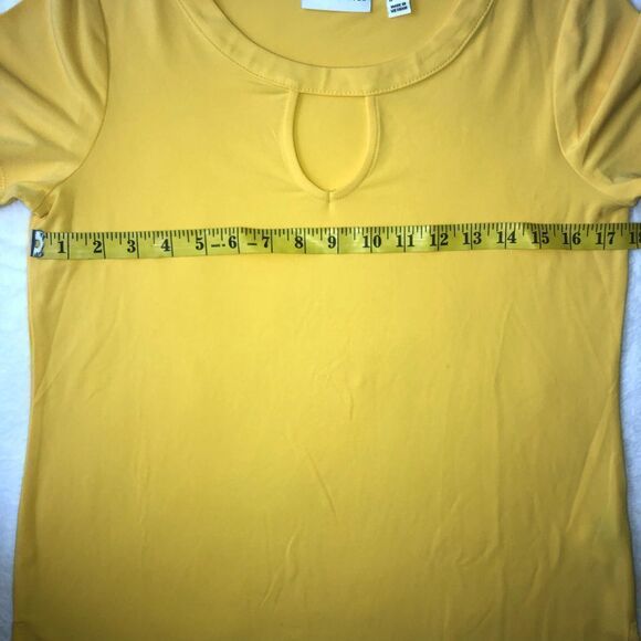 𝅺nwot Womens XSmall Petite Susan Graver SS Keyhole Blouse - Picture 6 of 8